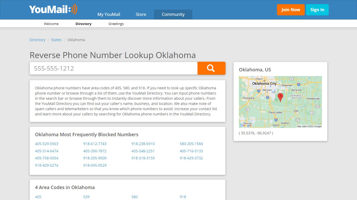 Oklahoma Phone Numbers - Reverse Phone Number Lookup OK - YouMail